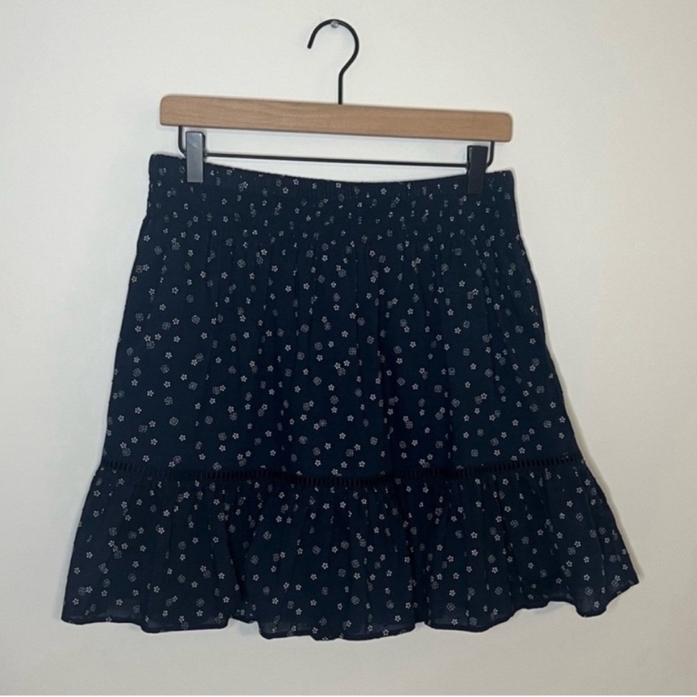 Madewell Smock-Waist Ruffle Mini Skirt – Bandana Flower Print – Size Small NWT